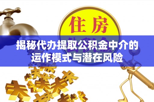怀宁揭秘代办提取公积金中介的运作模式与潜在风险