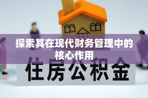 怀宁探索其在现代财务管理中的核心作用